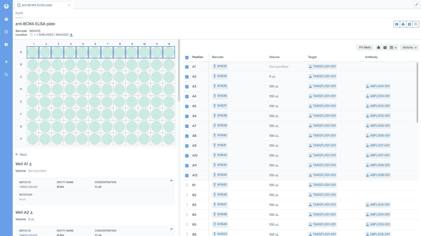 benchling screenshot Samples