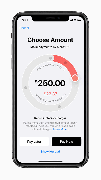 Apple Card available today card on iPhoneXs card payment screen 082019 inline.gif.large 2x