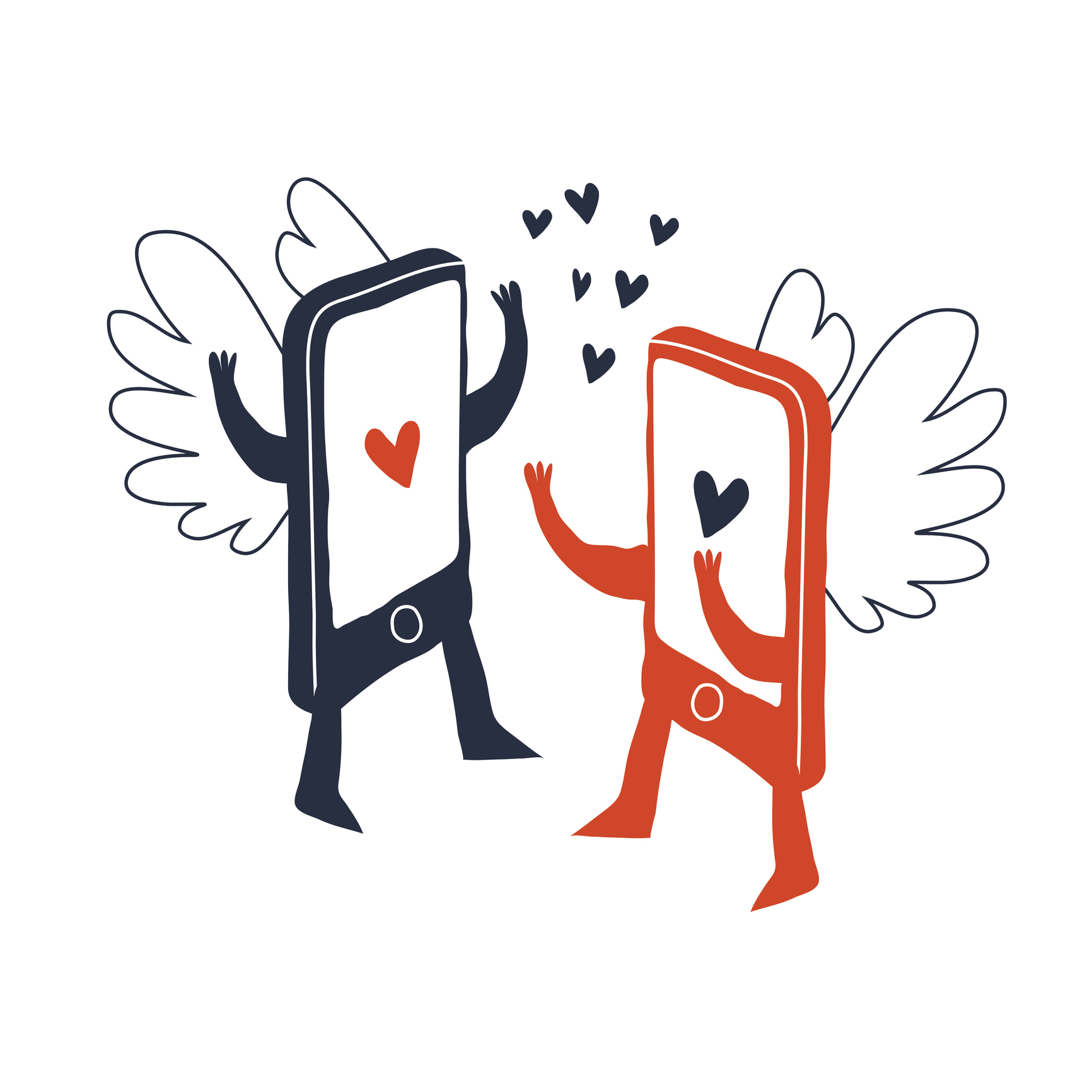 two smart phones in love GettyImages 653449656
