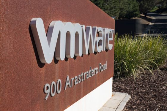 VMware sign in front of VMware office in Palo Alto on February 16, 2018, Palo Alto, California. (Photo by Yichuan Cao/NurPhoto via Getty Images)