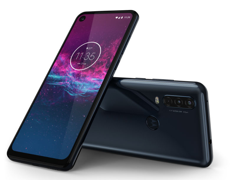 Motorola One Action NA Denim Blue LAYDOWN COMBO