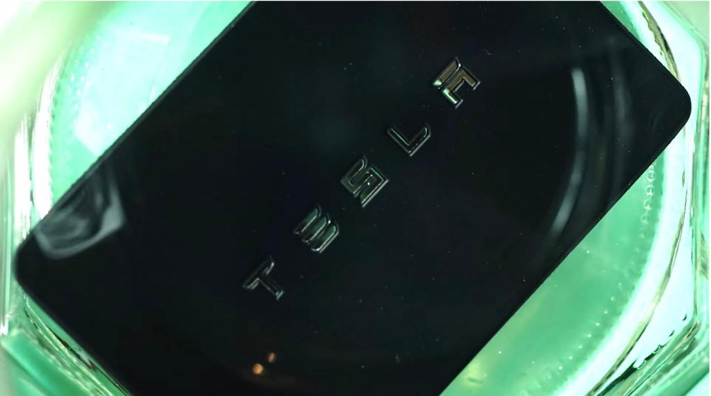 Tesla keycard melted down