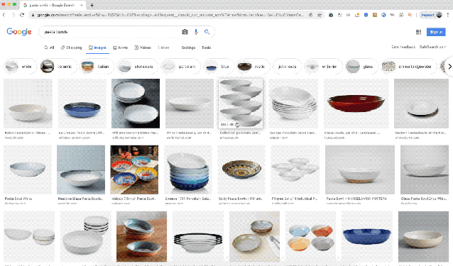 desktop pasta bowls