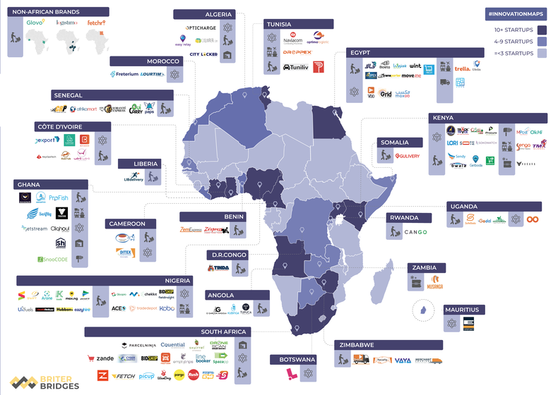 Briter Bridges Map Logistics Africa Cropped