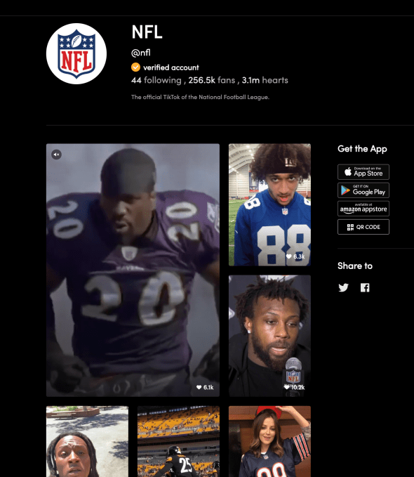 nfl on tiktok