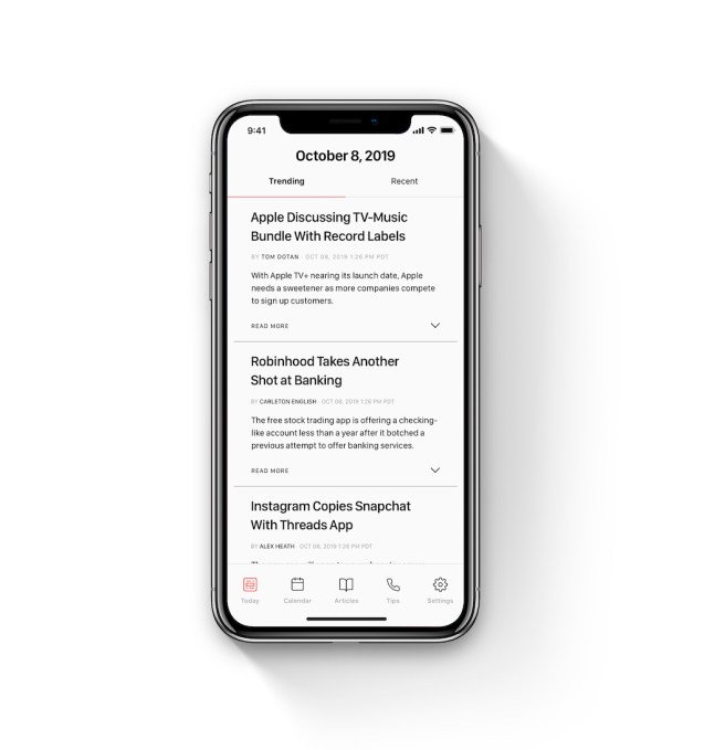 The Information ticker app
