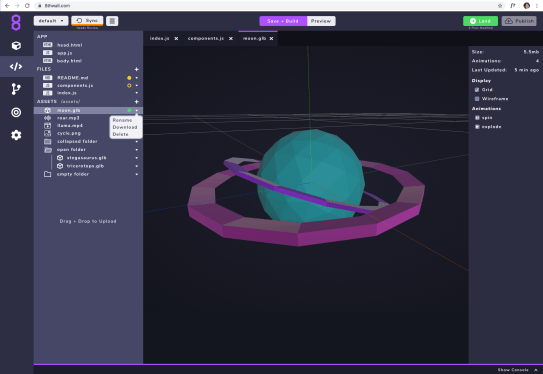 8th Wall asset viewer 3D