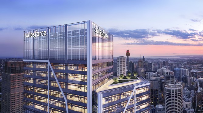 Dusk Rooftop Salesforce Tower Sydney