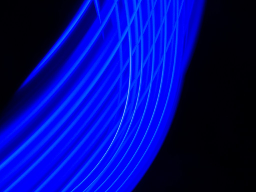 Virtual brilliant blue lines done made with light painting