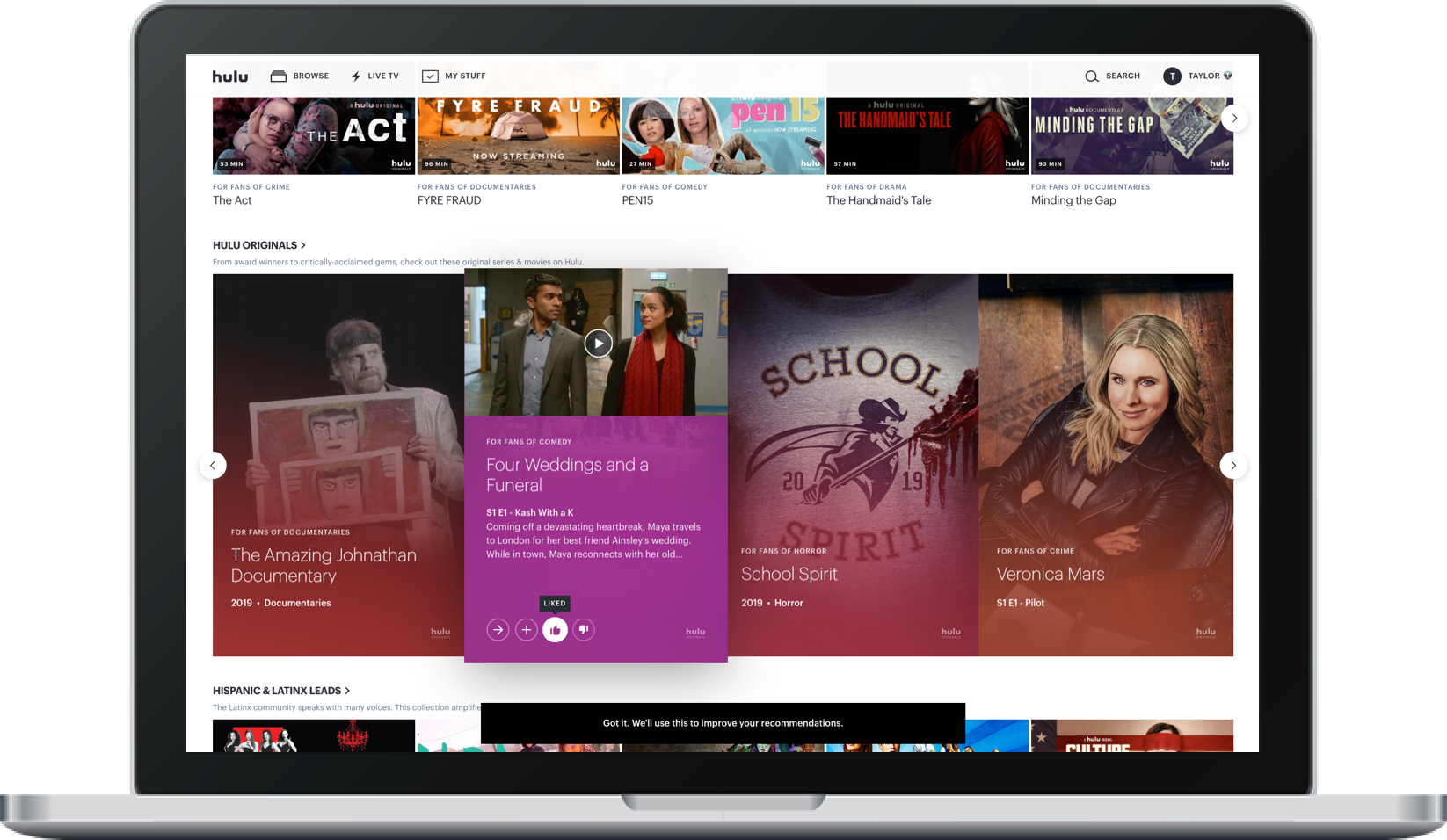 Hulu LikeDislike Web