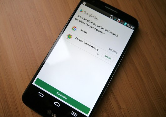 Google Android choice screen