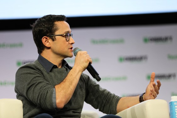 Joseph Gordon-Levitt speaks at TechCrunch Disrupt 2019 on October 2, 2019.