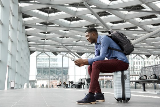 suitcase traveler nomad airport