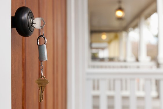key in front door