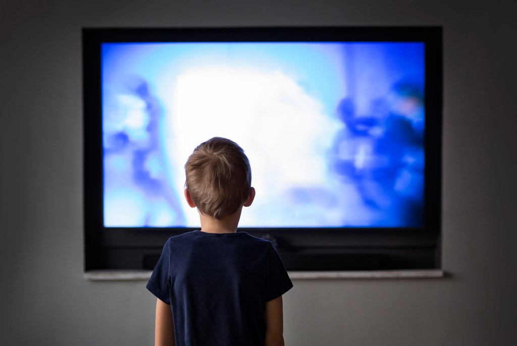 children's entertainment kid watching TV