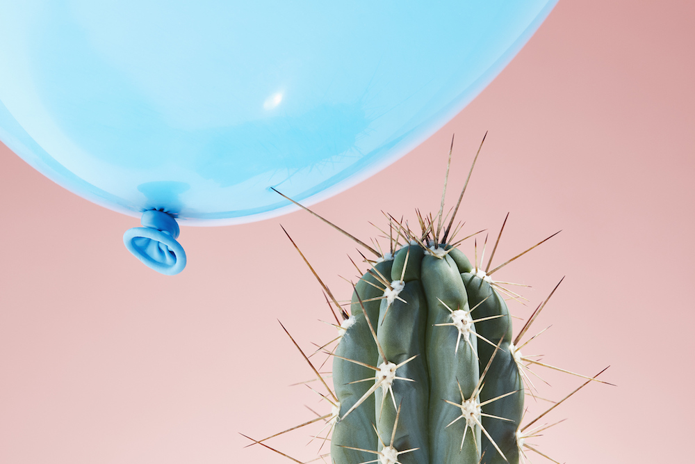 Balloon flying too close to cactus; overvaluations