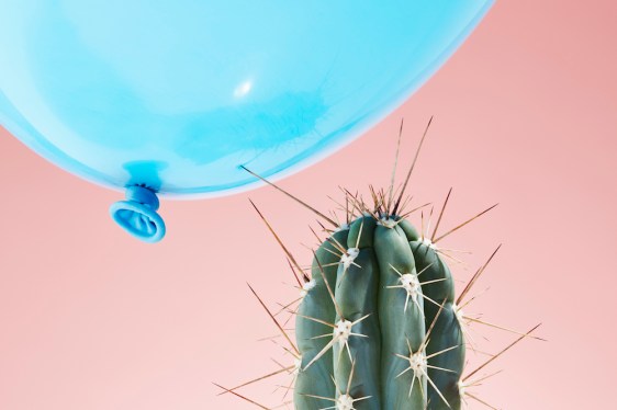 Balloon flying too close to cactus; overvaluations