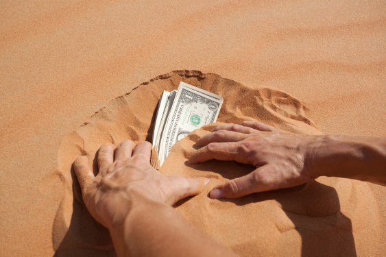 finding a treasure in the desert sand