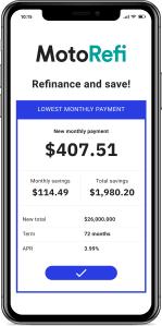 MotoRefi auto loan refinancing product