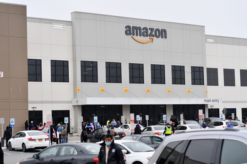 Amazon workers at Amazon's Staten Island warehouse strike