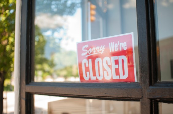 Sorry, We're Closed Sign