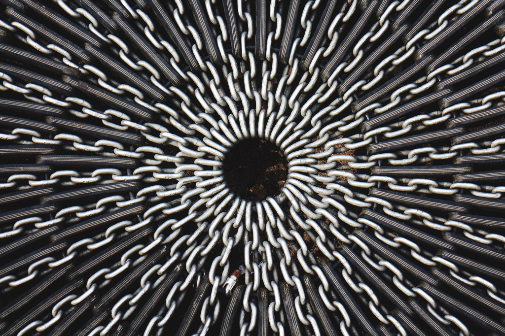 Full Frame Shot Of Chains On Trampoline