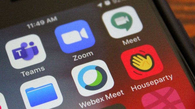 video meeting/conferencing app logos on iOS