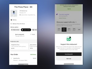 uber eats restaurant contribution feature