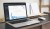 open laptop on a desk
