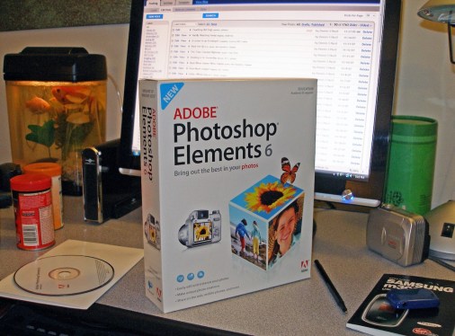 Boxed edition of Adobe Photoshop Elements 6 by Dennis Sylvester Hurd