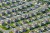 Aerial view of home housing development