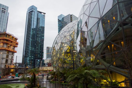 Amazon Spheres at the company's campus in Seattle