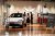 Customers experiencing a new car at the Chinese automobile