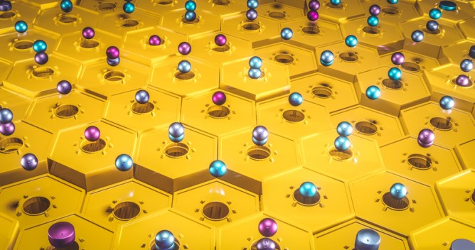 orbs floating abovr yellow board