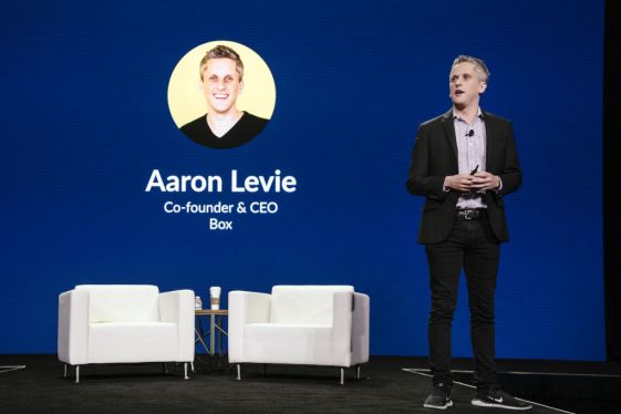 Aaron Levie, chief executive officer and co-founder of Box Inc., speaks during the BoxWorks 2019 Conference at the Moscone Center in San Francisco, California, U.S., on Thursday, Oct. 3, 2019. BoxWorks brings together leaders across the technology sector to define the future of work and build digital-first companies. Photographer: Michael Short/Bloomberg via Getty Images