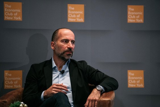Uber CEO Dara Khosrowshahi Speaks At The Economic Club Of New York
