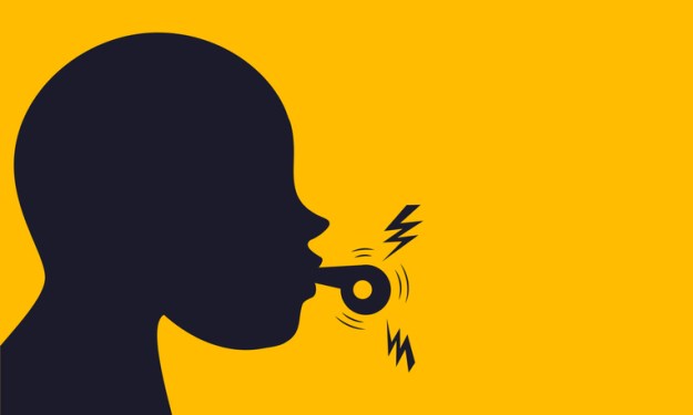 whistleblower employee concept, vector illustration, whistleblower employee concept, vector illustration
