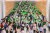 Artificial Intelligence for Deep Learning Technology over Top view scene of Motion blurred Crowd unrecognizable pedestrians walking internal subway intersection in rush hour before working hour, central Hong Kong.