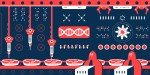 Illustration depicting team making cultured meat in a factory with production line.