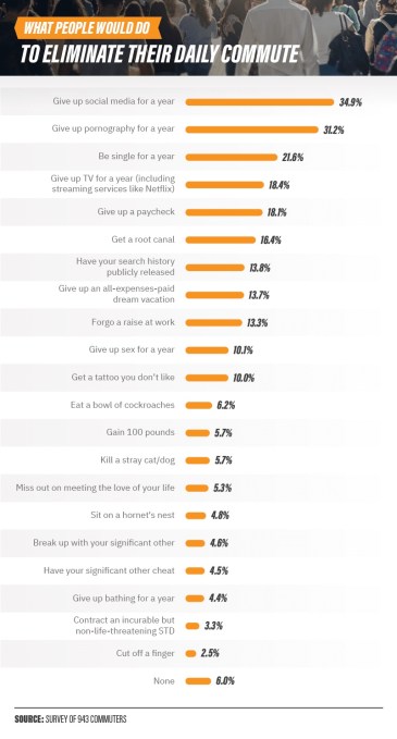 what people would do to eliminate their daily commute