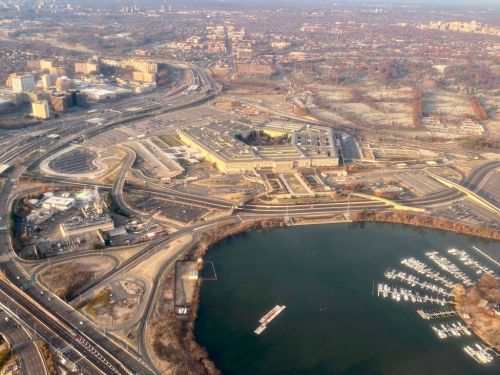 The Pentagon, the headquarters of the US Department of Defense, located in Arlington County, across the Potomac River from Washington, DC is seen from the air on December 8, 2019. (Photo by Daniel SLIM / AFP) (Photo by DANIEL SLIM/AFP via Getty Images)