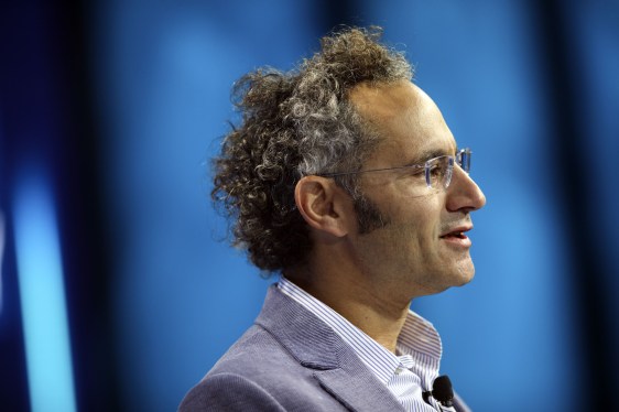 Alexander "Alex" Karp, co-founder and chief executive officer of Palantir Technologies Inc., speaks during the WSJDLive Global Technology Conference in Laguna Beach, California, U.S., on Wednesday, Oct. 26, 2016. The conference brings together an unmatched group of top CEOs, founders, pioneers, investors and luminaries to explore tech opportunities emerging around the world. Photographer: Patrick T. Fallon/Bloomberg via Getty Images