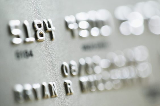 close up of credit card