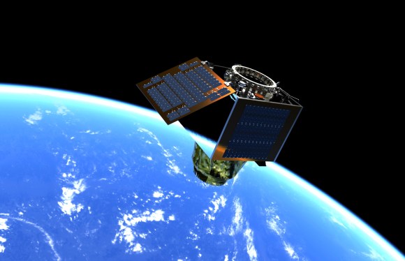 Simulated image of a Satellite Vu imaging satellite.