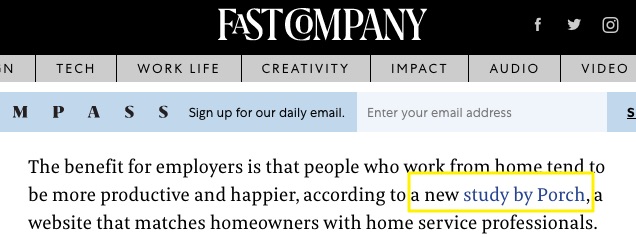 fast company porch study