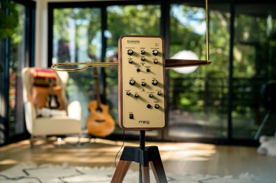 The Theremin Claravox Centennial, a wood and brass electronic instrument