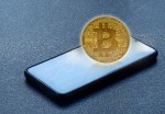 Illustration of Bitcoin and smartphone