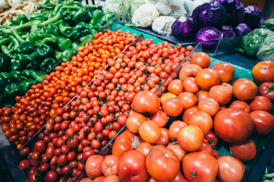 Vegetables in a supermarket
