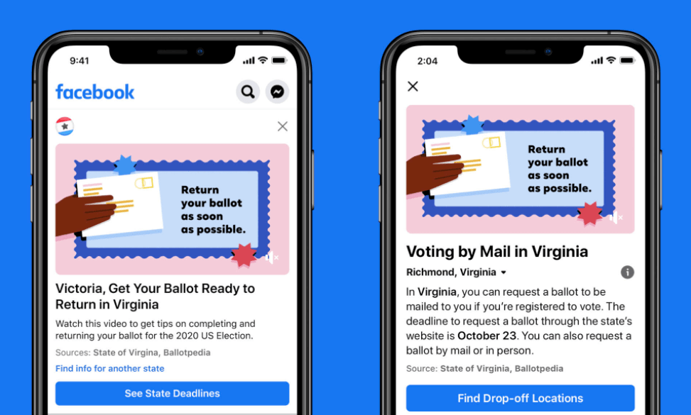 Facebook vote-by-mail video