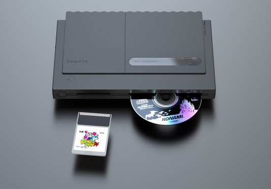 An analogue turbgrafx-16 console.